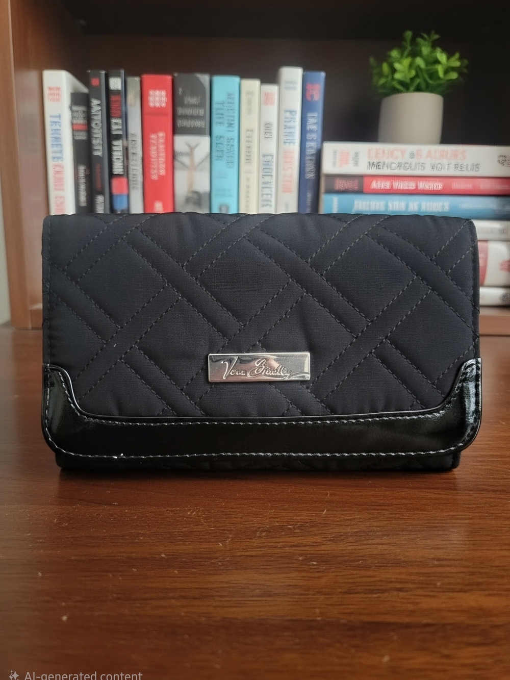 Vera Bradley Black Quilted Clutch Wallet